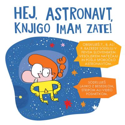 Bralna znacka Hej astronavt knjigo imam zate drobnarije 1