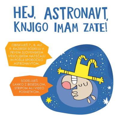 Bralna znacka Hej astronavt knjigo imam zate drobnarije 4