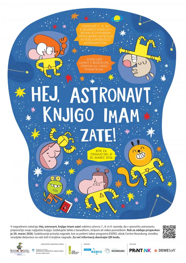 Bralna znacka Hej astronavt knjigo imam zate finito